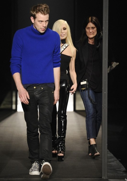 JW Anderson and Donatella Versace at Versus Versace 2013 Collection Launch